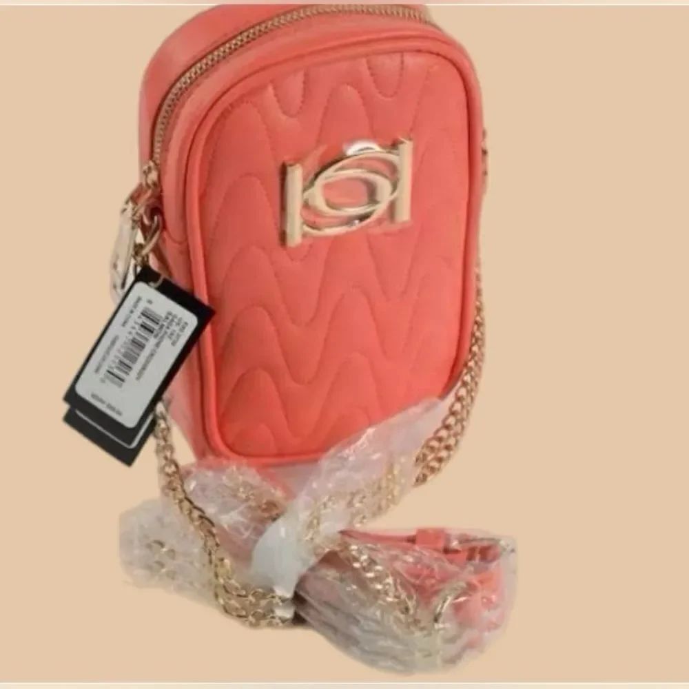 *NWT* Bebe Phone Crossbody Bag Pink Coral Salmon